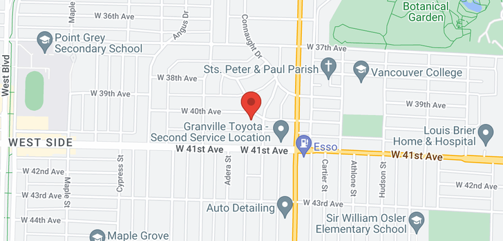 map of 1630 W 40TH AVENUE